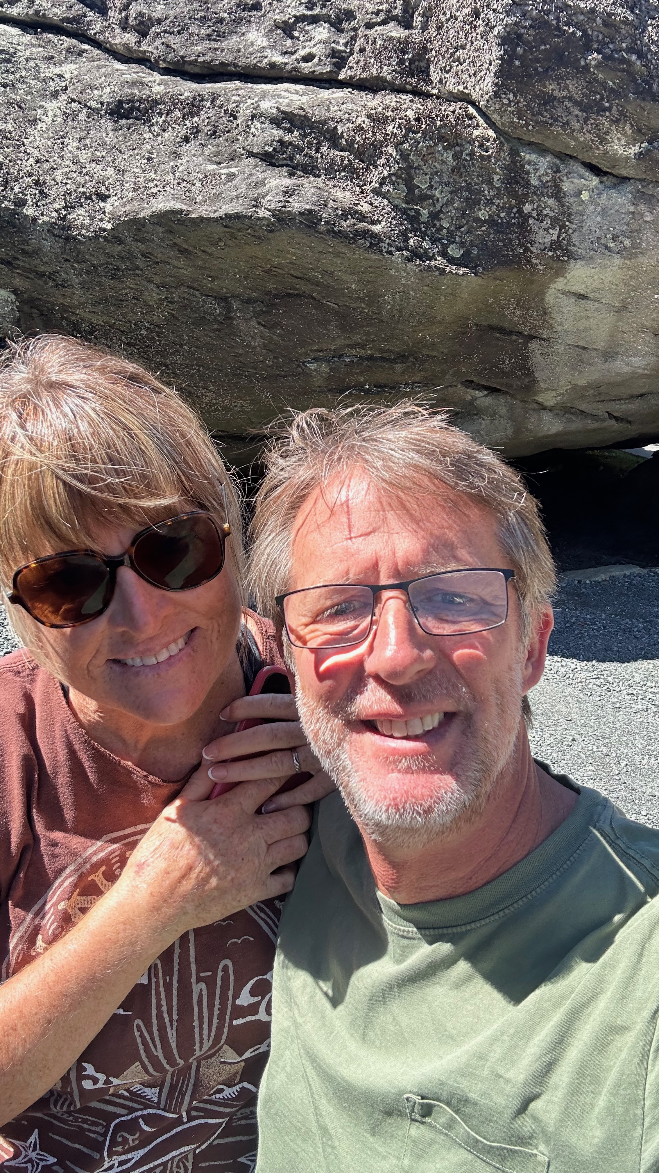 Kylie and John at the rocks