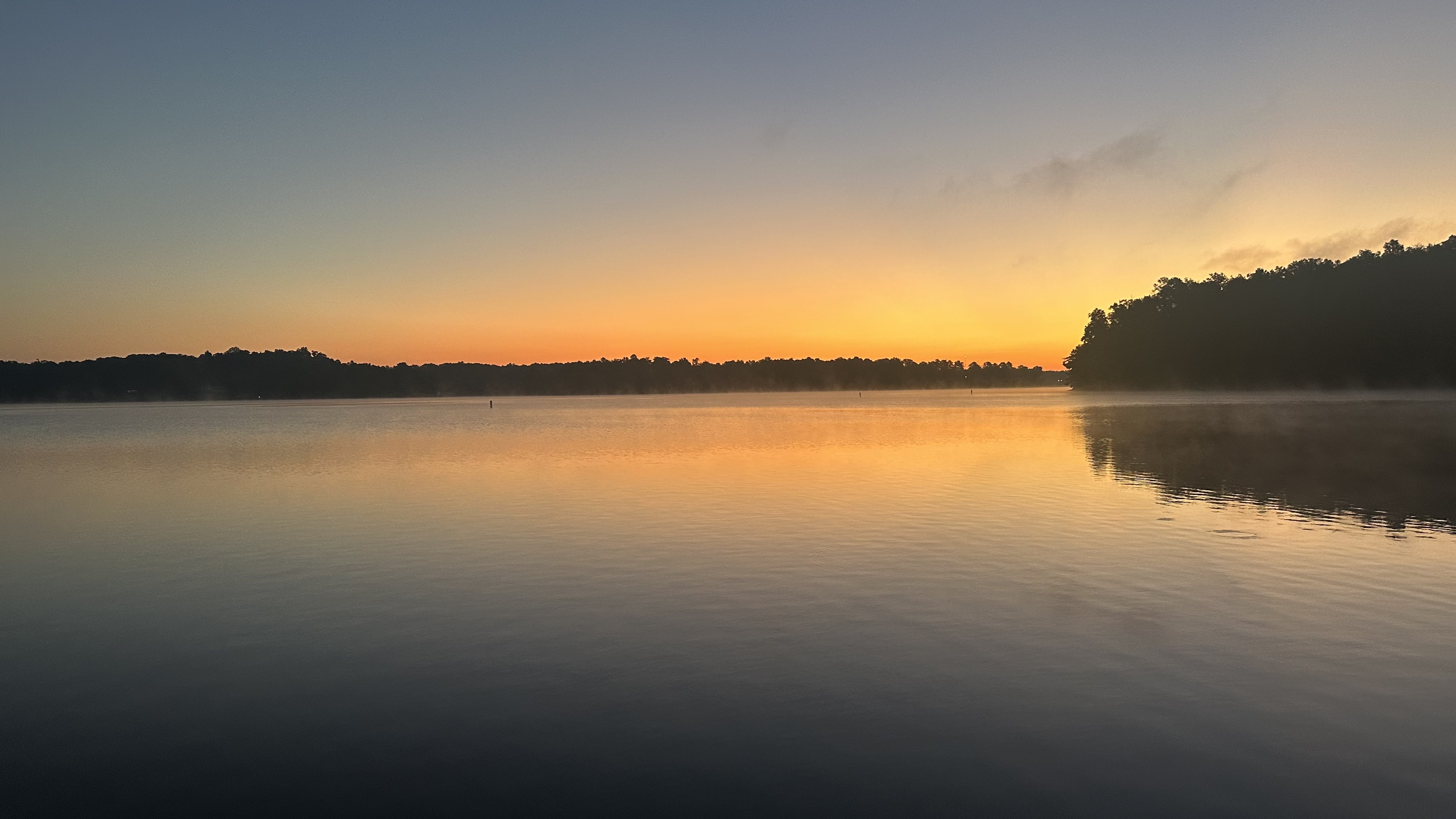 Foggy sunrise at Lake Tobesofkee